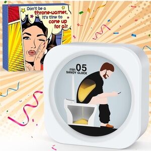 Sandy Clock White Novelty Timer